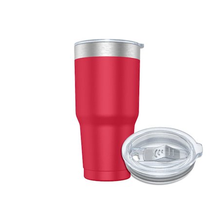 Fucsia-900ml Termokrus til kaffe og te (10 farver) til at bære i hånden eller i bilen - Termokrus i rustfrit stål med låg, flaske i rustfrit stål