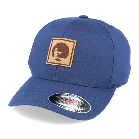 Skillfish - Blå flexfit Keps - Perch Fisher Patch Organic Navy Flexfit @ Hatstore