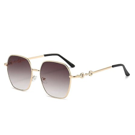 Solglasögon för kvinnor i koreansk stil och unika solglasögon med stora bågar Street Shot-metallglasögon