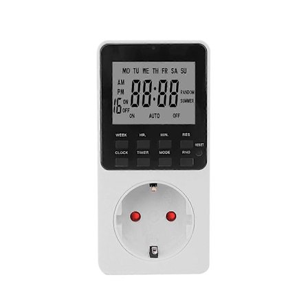 Elektronisk Digital Tidsbryter Kjøkken Tidsur Stikkontakt EU Plugg