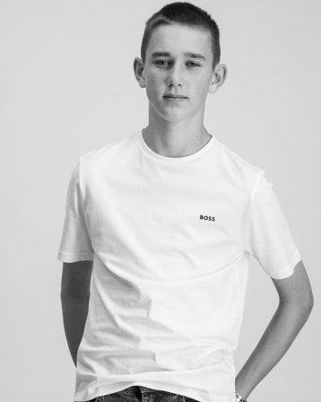 BOSS SHORT SLEEVES TEE-SHIRT Hvid T-shirts Dreng - Kids Brand Store