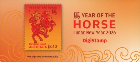 Australien - Digistamp - Ildlanterne-hest - Kryptofrimærke