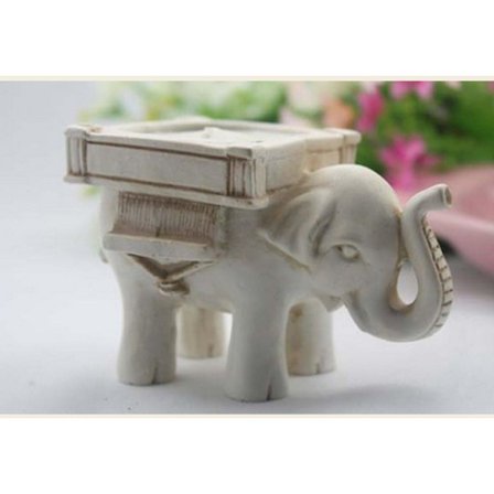 Sett med 2 duftlys for bursdag, polyresin, hvit