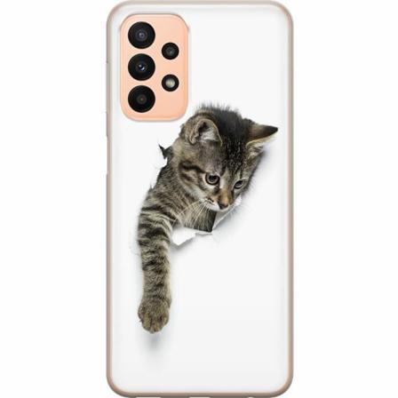 Samsung Galaxy A23 5g Genomskinligt Skal Curious Kitten