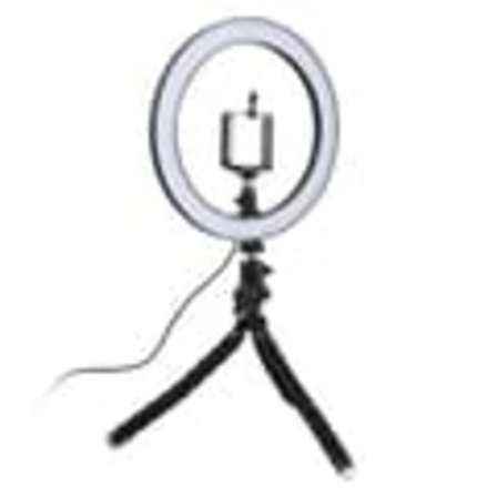 Selfie-lampa/Ringlampa (26 cm) med flexibelt stativ