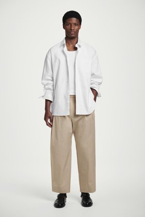 COS Herren Verkürzte Hose Mit Weitem Bein - Beige