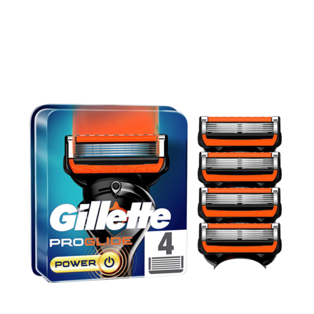 Gillette Proglide Power Rakblad, 4st Rakning Herr ONESIZE