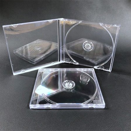 Genomskinlig plastskiva i ett stycke CD- case Case CD