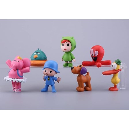 7 stk Pocoyo-leker - Actionfigur dukkeleke - Perfekt