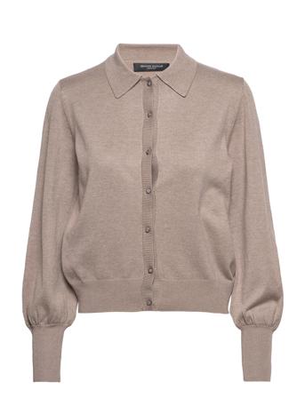 Anem Prato Cardigan Beige Bruuns Bazaar