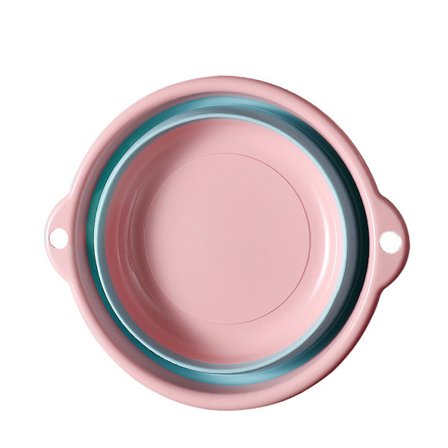 Vikbar Tvättfat, Hopfällbar Rund Balja Lättviktiga Tvättfat för Inomhus- och Utomhusbruk, Bärbart Tvättfat med Bred Kant och Slät Finish, Utrymme