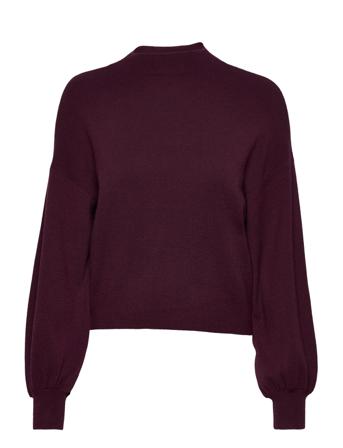 Vmnancy Highneck Volume Blouse Ga Boo Villapaita Tummanpunaiset Vero Moda