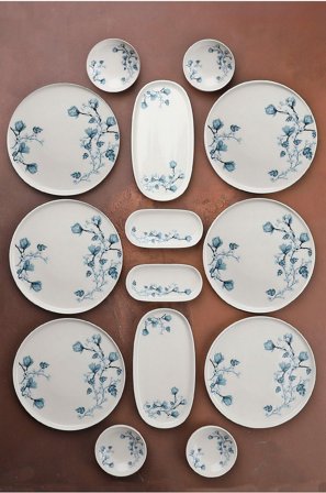 Hermia - Morgenmadssæt (14 dele) Lavender - Flerfarvet - Servicesæt - Fra Homeroom