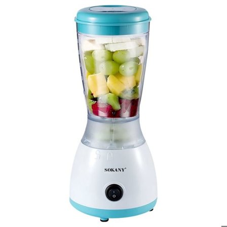 Mini-blender 500ml 300W Multifunktion med Rustfrit Stål Blade Sokany Hvid / Blå