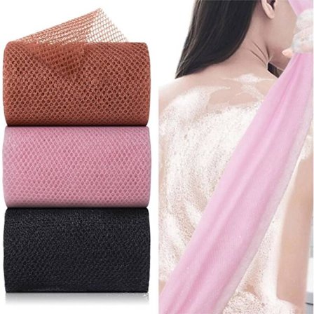 Eksfolierende Net Svampe, Lange Kropsbadesvampe, Eksfolierende Kropsskrubber til Brusebad, til Mænd og Kvinder