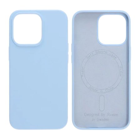 Kompatibel med iPhone 13 Pro Silikone MagSafe Telefon Cover - Lyseblå