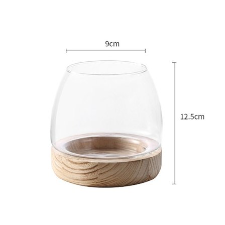 Glass fiskebollevaser Hydroponic plantevaser 12,5X9CM 12,5X9CM