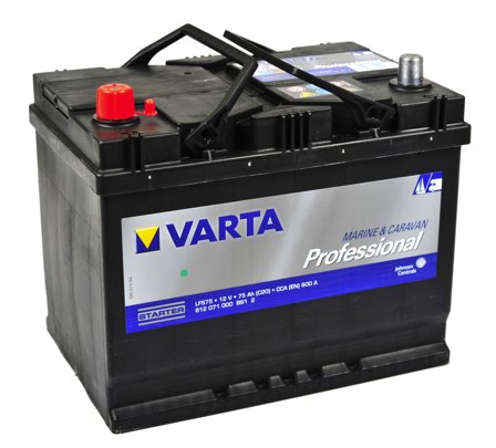 VARTA Marine & Caravan Batteri 12 V 75Ah, Elfordeling & strømforsyning