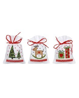 Stickpackung Dufttütchen Weihnachtsmotiv 3-er Pack - Vervaco