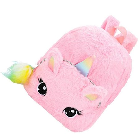 Opiskelijareppu yksisarvinen pehmoreppu lapsille, vaaleanpunainen