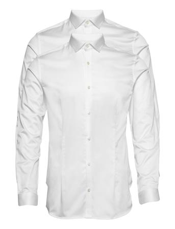 Jprblaparma Shirt L/S 2-Pack Skjorta Casual Vit Jack & J S
