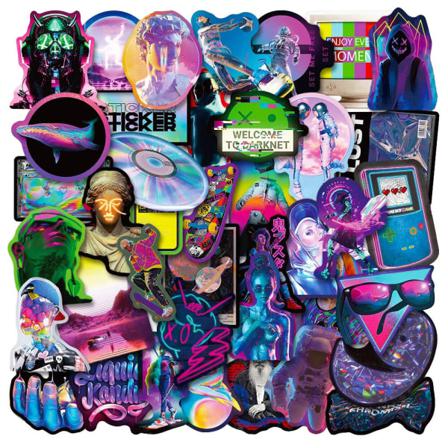 Pack Med Klistermärken - Neon 2 Multifärg