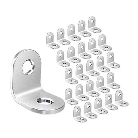 50 st Fixeringsfästen, Vinkelbeslag i Rostfritt Stål 90 Grader R