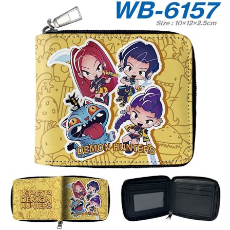 Hot sælgende K-Pop Demon Hunters Kompakt Lynlås Hele Vejen Rundt Pung | En stilfuld pung til fans, den perfekte gave!//WB-6157