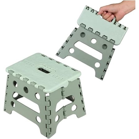 Foldeskammel - 22,3 cm - til børn og voksne - grøn