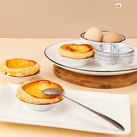 100-pakning eggtartformer, små paiformer, små dessertformer, former i tinn, bakeware, muffinsformer, kakeformer, informasjonskapsler, bakeverktøy, 