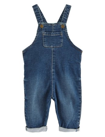 Lindex Trousers Bib Denim - Blue - 62