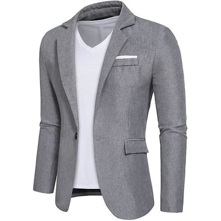 Uformelle blazere for menn, slim fit dressjakker, stilige blazere med hakkrevers