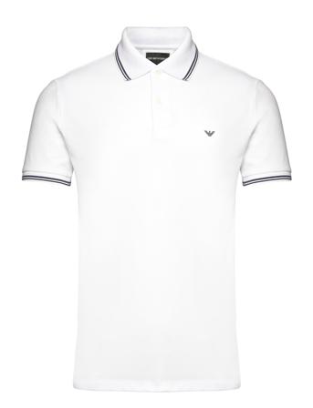 Polo Shirt Designers Polos Short-sleeved White Emporio Armani