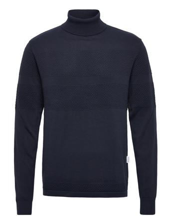 Slhmaine Ls Knit Roll Neck W Knitwear Turtlenecks Marineblå Selected Homme*Betinget Tilbud