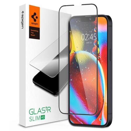 Spigen iPhone 14 Plus/13 Pro Max Härdat Glas Skärmskydd FC - Svart Svart