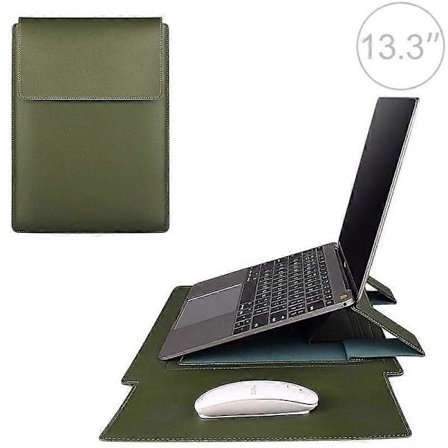 PU05 Læder Taske til 15,4 Tommer Laptop, Grøn
