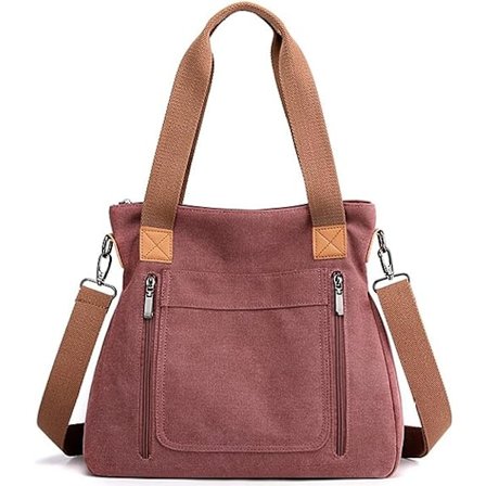 Kvinnors Canvas Tote Portmonnä Work Shoulder Crossbody Bag