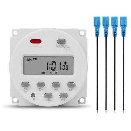 1 Sekund Interval 12V LCD Timer Switch Digital 7 Dage Ugentlig Programmerbar Tid Relæ Programmer CN101S
