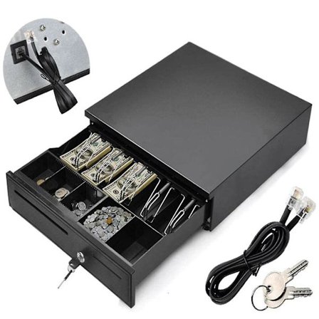 Elektrisk kasseapparat/pengeskuffe til butik