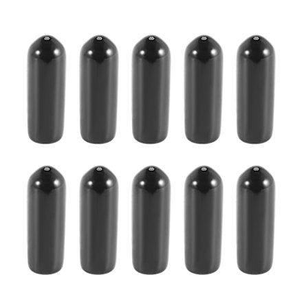 100 st Gummi Ändstycken 4mm Id Pvc Runda Rör Bultskydd Skruv Gängskydd Svart