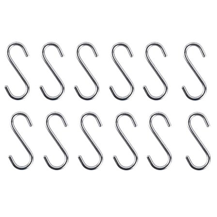 50 stk. S-formede kroge i rustfrit stål, kraftige bøjler, hængekroge til køkkenredskaber, gryder, redskaber, tøj, tasker, håndklæder