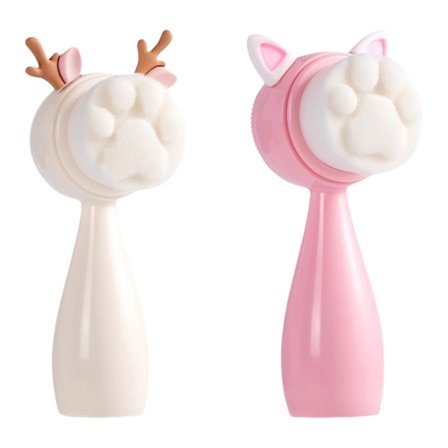 Kasvoharja kaksipäinen manuaalinen kasvojenpuhdistusharja 2 in 1 silikoninen kasvojenpuhdistus