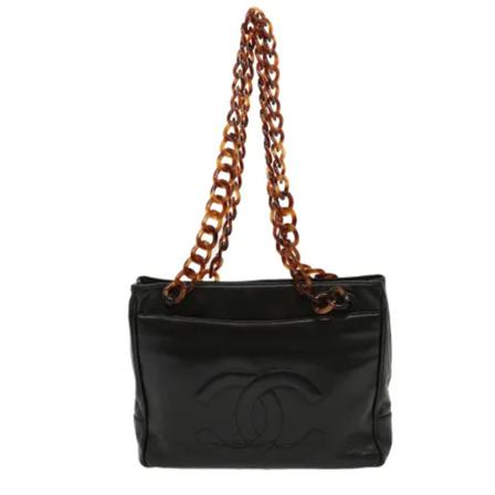 Chanel Vintage, Pre-owned Shoulder Bag Zwart, Dames, Maat:ONE Size,leer