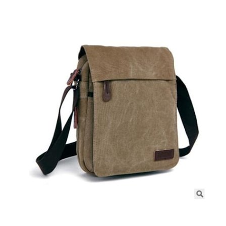 Zuolunduo Canvas Messenger Bag för Män Vintage Man Axelväska Herr Cross Body Väska Vattentät Multifunktion Herr Handväska Canvas