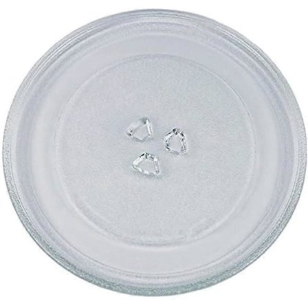 Sunrain Vridtallrik för Mikrovågsugn 24,5 cm Mikrovågstallrik 245 mm Glastallrik Vridtallrik Ersättning Te