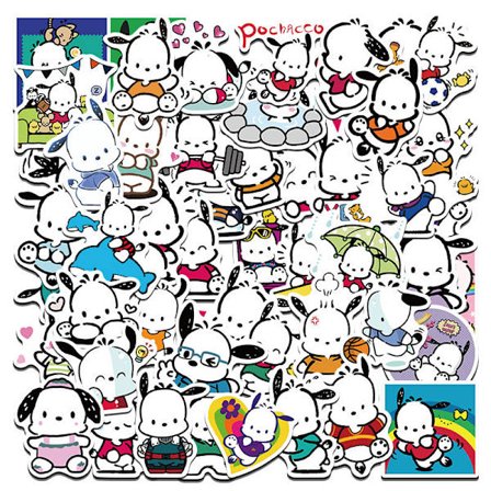 50 stk. søde hund vinyl klistermærker blandede kæledyr laptop klistermærker vand