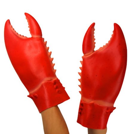 Latex Jätte Krabba Klor Cosplay Amor Golves Nyhet Leksak Kostym Rekvisita H