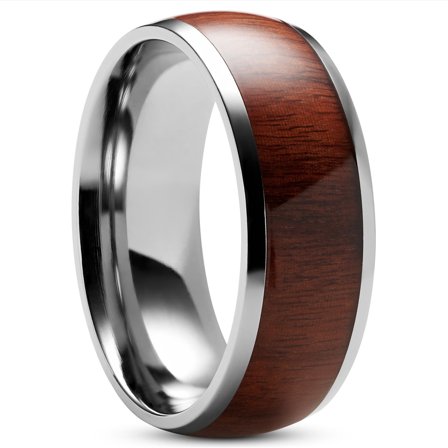 Aesop Wooden Titanium Ring for Men - Titanium rings