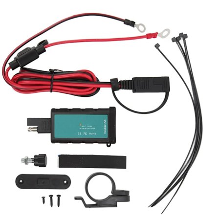 QC3.0 kaksois-USB-moottoripyörän laturi SAE-liitin 1,4 m OT-liitin DC12-24V tulo 5V3.4A 9V2.5A 12V2A lähtö autoon, mönkijään, maasturiin