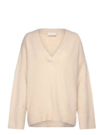 Monki Oversized Wool Blend Sweater - Cream - S
